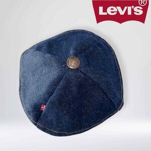 Rare Vintage Levi's Denim Yarmulke Limited Production 1980 Jewish Kippa Judaica